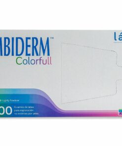 AMBIDERM GUANTE COLORFULL, 100Pzas.
