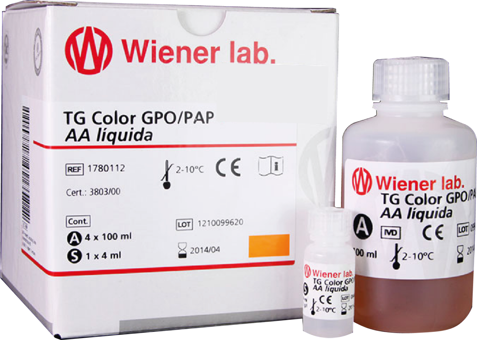 TG COLOR GPO/PAP AA LIQUIDA (4X100ML) - WIENER LAB - BrandSD Equipos de ...