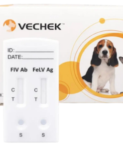 prueba FIV FeLV, prueba rápida FIV gatos, prueba rápida leucemia felina, prueba inmunodeficiencia felina, test FIV FeLV, FIV Ab FeLV Ag, prueba veterinaria para gatos, VECHEK FIV FeLV.